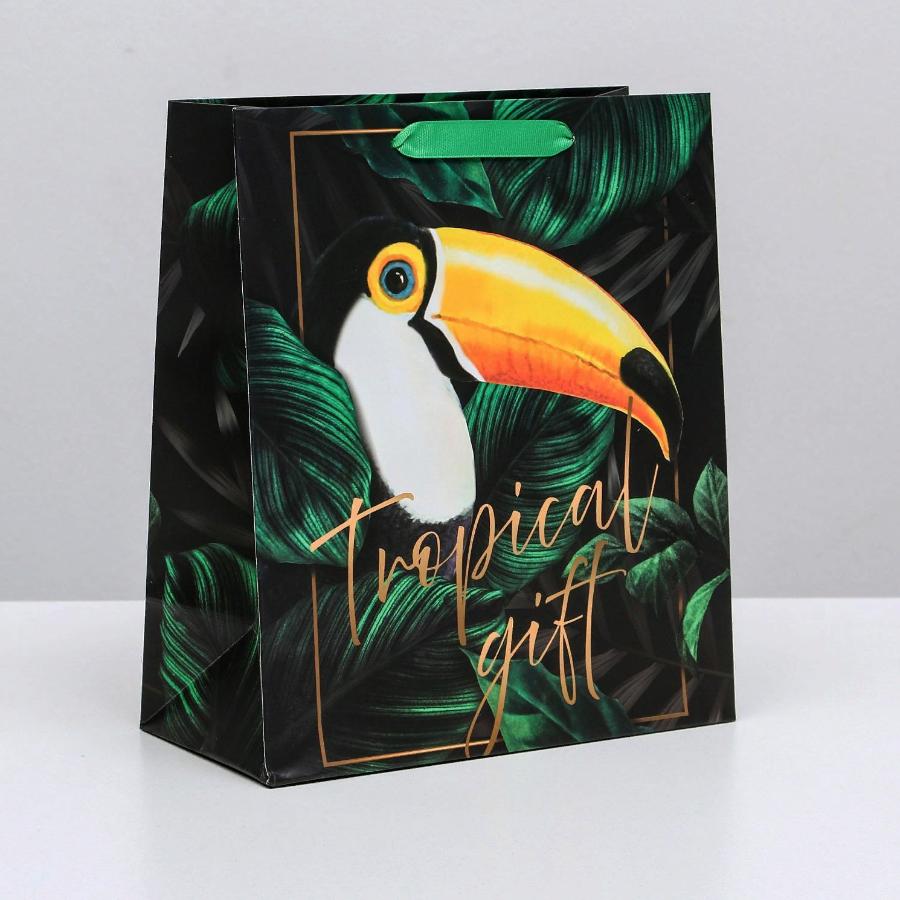 Пакет ламинированный вертикальный Tropical gift, 23 × 27 × 11,5 см 