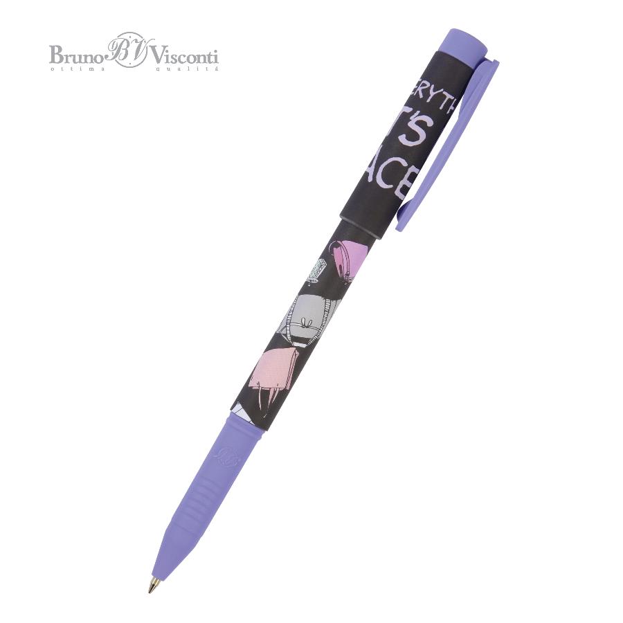Ручка шариковая Bruno Visconti FreshWrite "Дамские штучки. Сумочки"  0,7 мм, синяя 