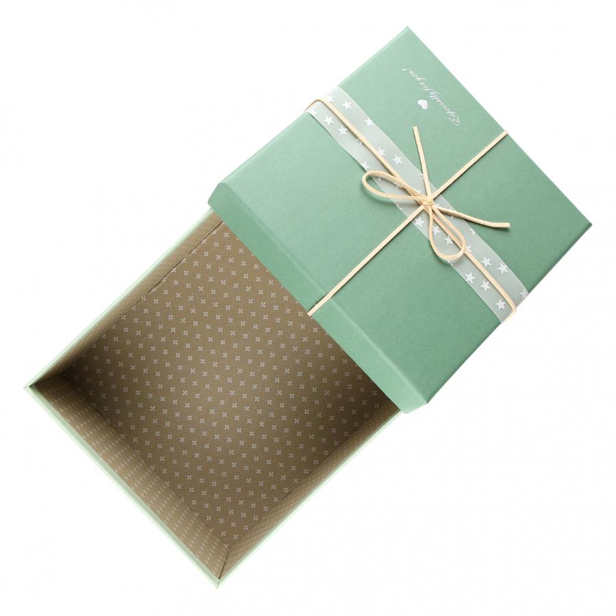 Подарочная коробка "Classic" зеленый, 22х22х10 см (3)