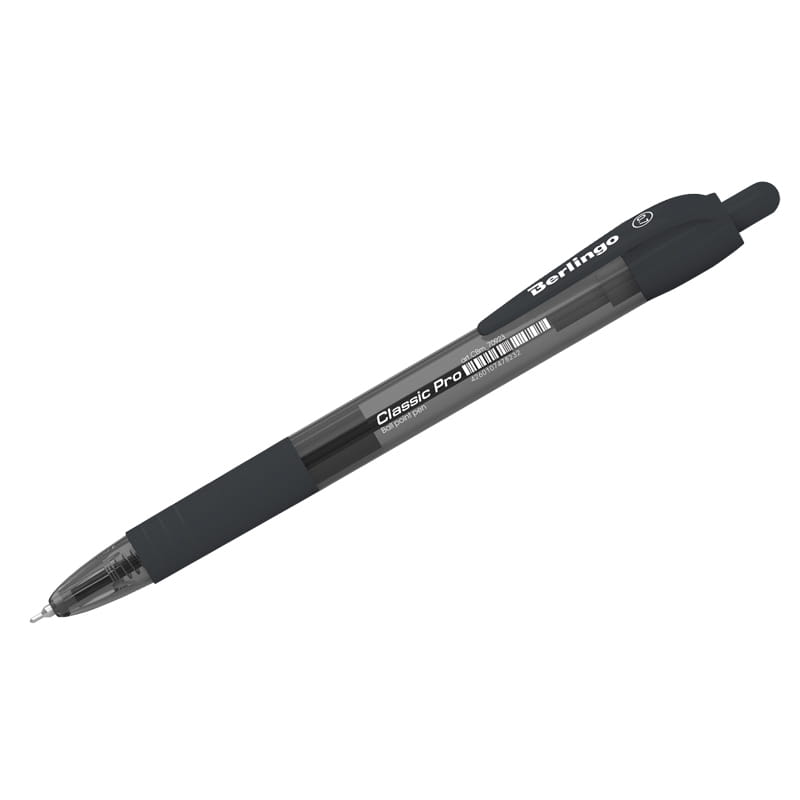 Ручка шариковая автоматическая Berlingo "CLASSIC PRO" 0,7 мм, черная