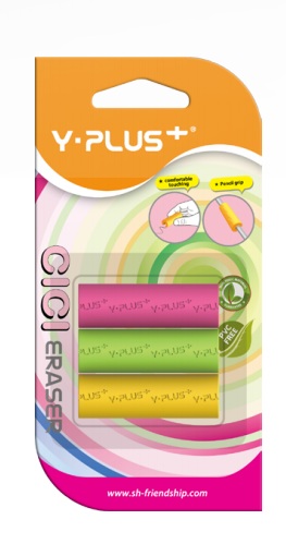 Ластик Y-Plus CICI, ассорти (дисплей 40 шт)