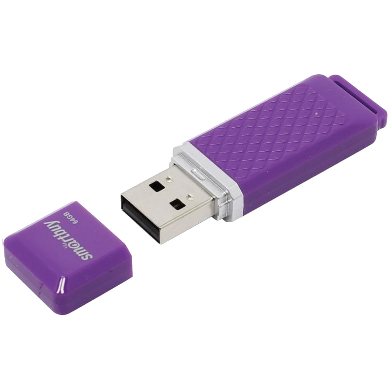 Флэш-драйв Smart Buy Quartz, 64GB, фиолетовый
