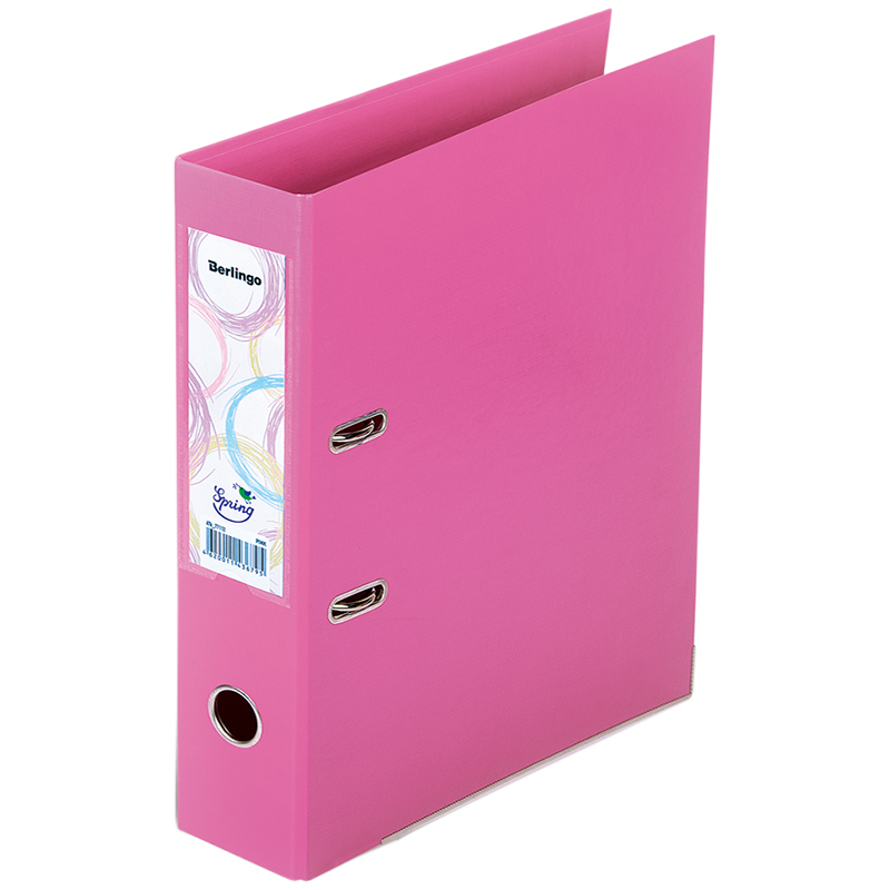Папка-регистратор Berlingo "Spring" ПВХ, 70 мм, розовая (металлическая окантовка)