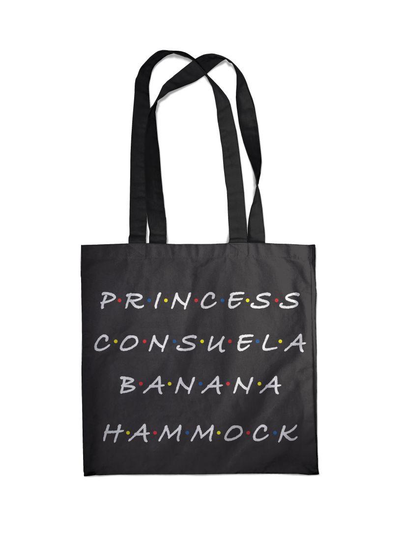 Сумка шоппер "Friends. Princess Consuela Banana-Hammock", черная, 38x43 см