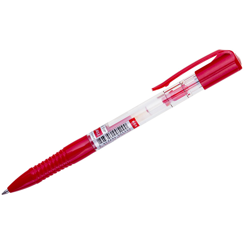 Ручка гелевая автоматическая Crown 0,7 мм, красная