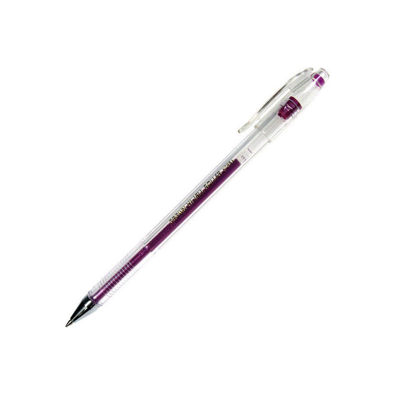 Ручка гелевая Crown "Металлик" фиолетовая 0,7мм