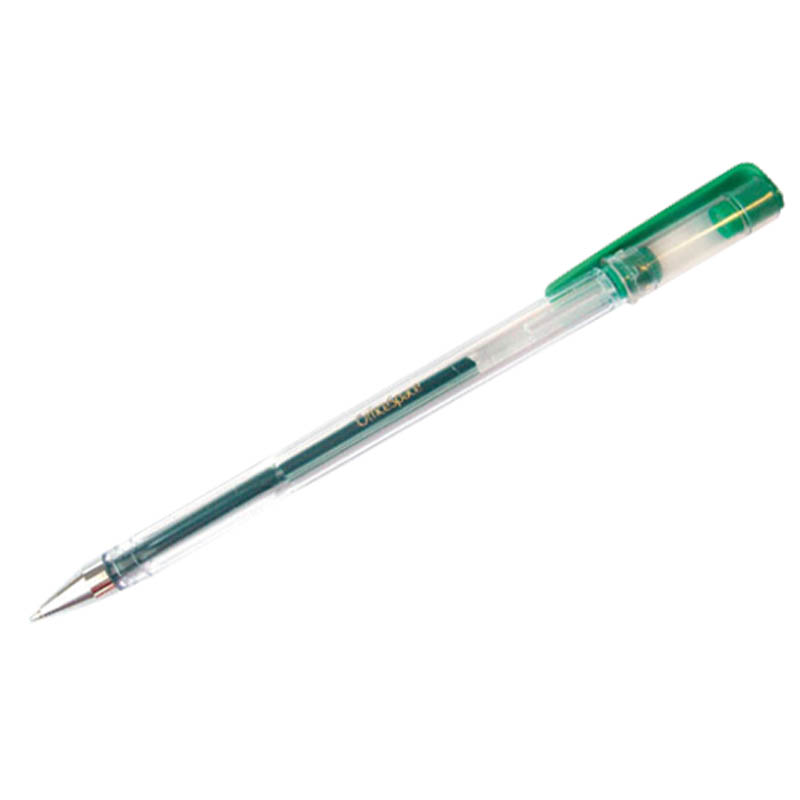 Ручка гелевая OfficeSpace 1мм, зеленая