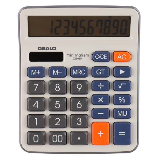 Калькулятор "OSALO OS-6M" 12 разрядный, настольный, белый