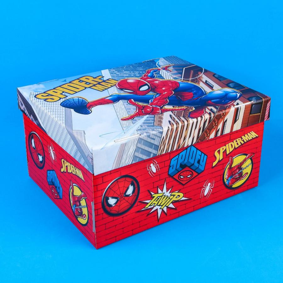 Коробка подарочная складная 31 х 25,5 х 16 "Spider-man", Человек-паук