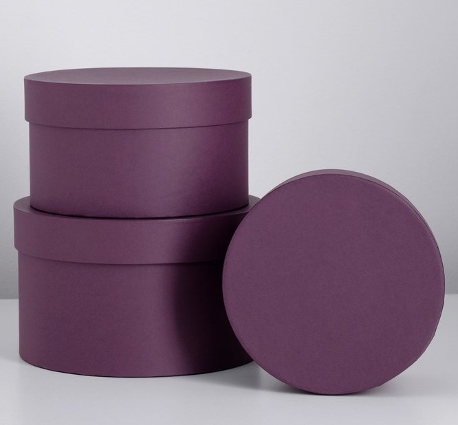 Подарочная коробка "Фиолетовый холст", 20х20х12,5 см