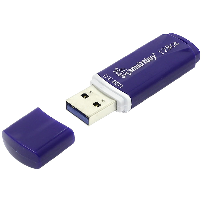 Флэш-драйв Smart Buy "Crown" 128GB, USB 3.0 Flash Drive, синий