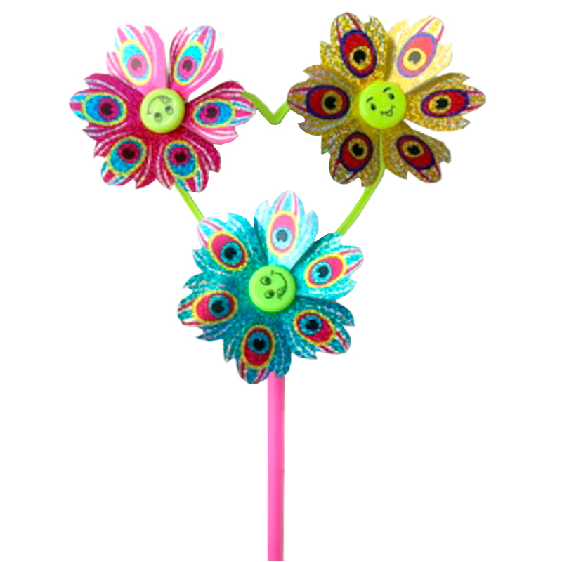 Ветерок "Смайлики" 3 цветка, 50 см