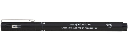 Линер UNI Pin черный, 0,8 мм