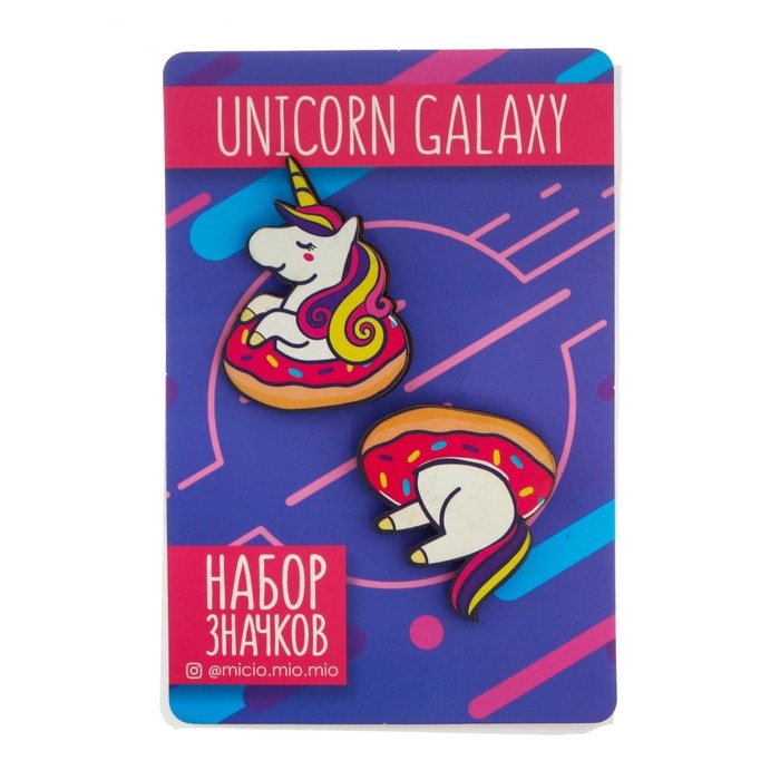 Значок на подложке "Unicorn galaxy", 8х12 см