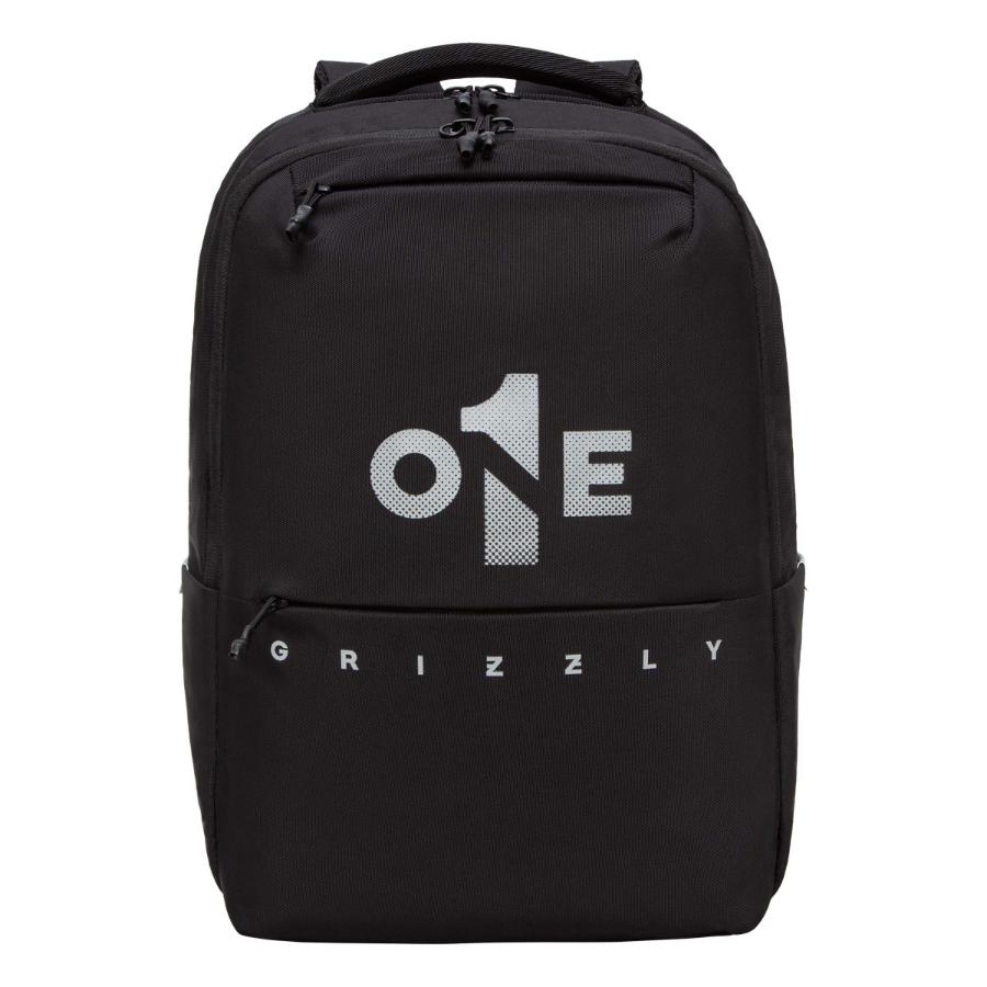 Рюкзак GRIZZLY "One", с отделением для ноутбука, черный