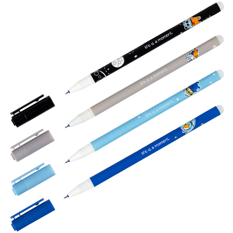 Ручка гелевая MESHU "Space Adventure" пиши-стирай, синяя, 0,5 мм, ассорти