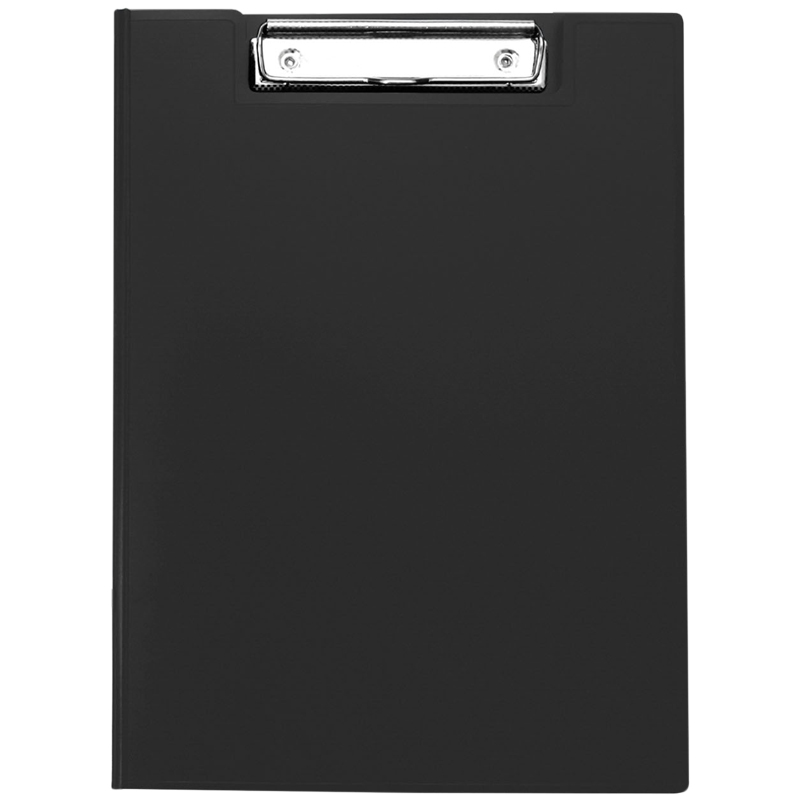 Папка-планшет с зажимом  А4 Office Space ПВХ с верхним прижимом, 500 мк., чёрный
