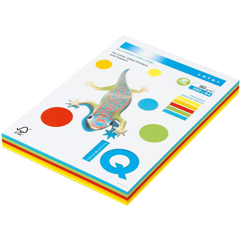 Бумага "IQ Color INTENSIVE Mixed Packs" А4,  80 г/м, 250 л.(5 цветов по 50 л.)