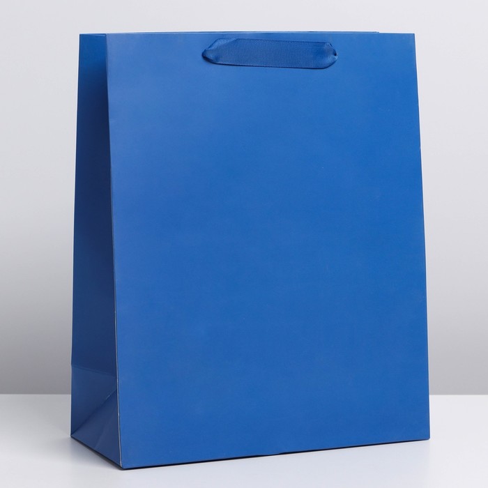 Пакет подарочный 26×32×12 см «Синий»