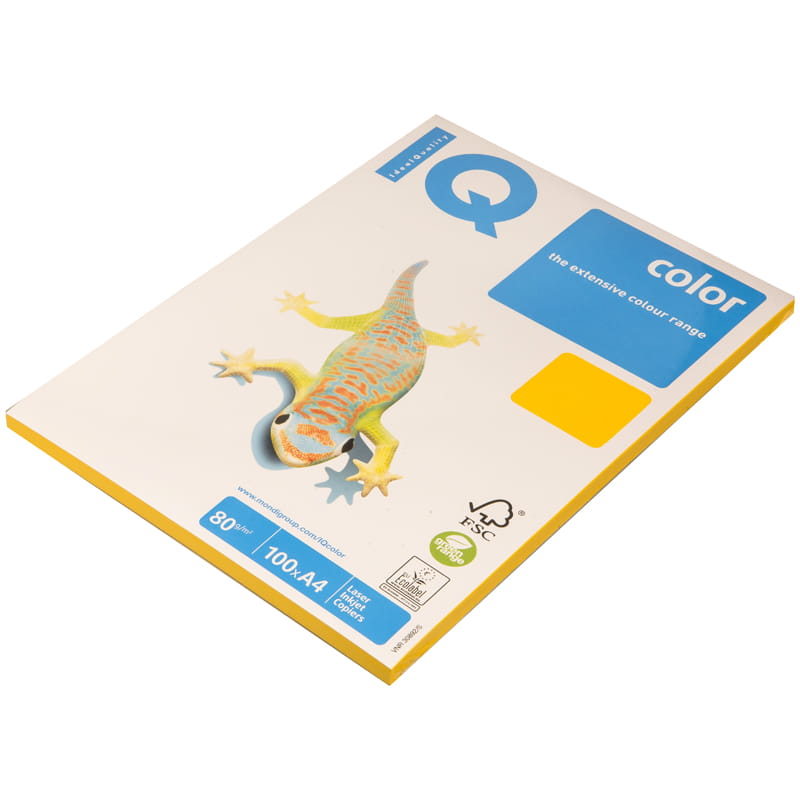 Бумага "IQ Color INTENSIVE" А4,  80 г/м, 100 л., солнечно-жёлтая
