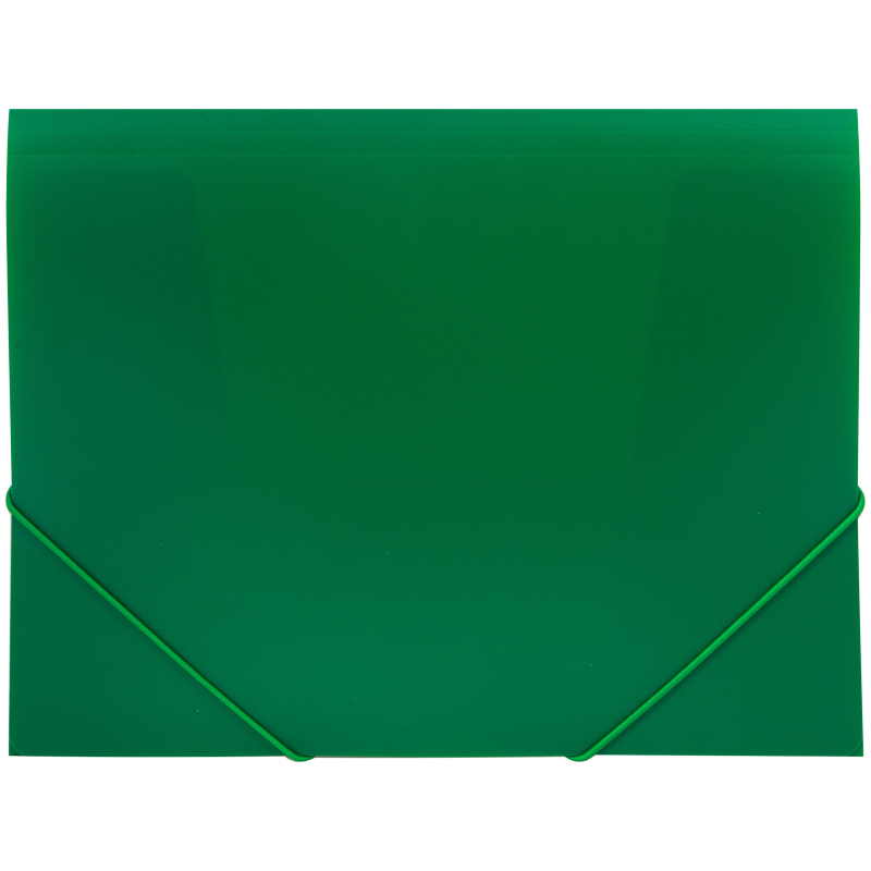 Папка на резинках А4 OfficeSpace 40 мм 500мкм, зеленая