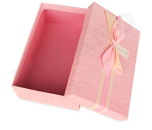 Подарочная коробка с лентой "Счастливые моменты", розовая, 19х12х6,5 см 