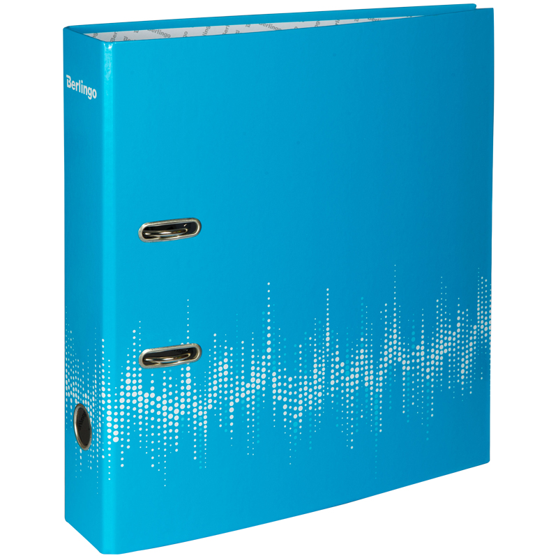 Папка-регистратор Berlingo "Neon", 70 мм, голубая ламинированная