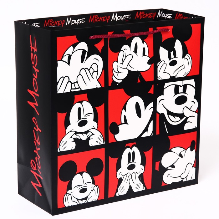 Пакет подарочный 30 х 30 х 12 см "Mickey Mouse", Микки Маус