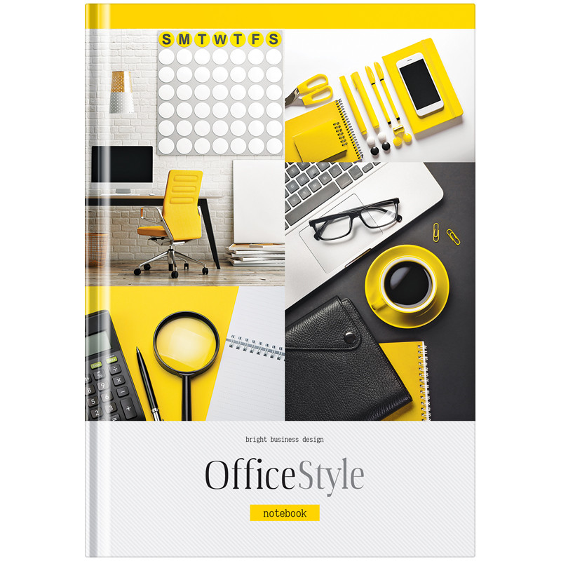 Бизнес-блокнот А5  80 л. "Офис. Office Style", глянцевая ламинация