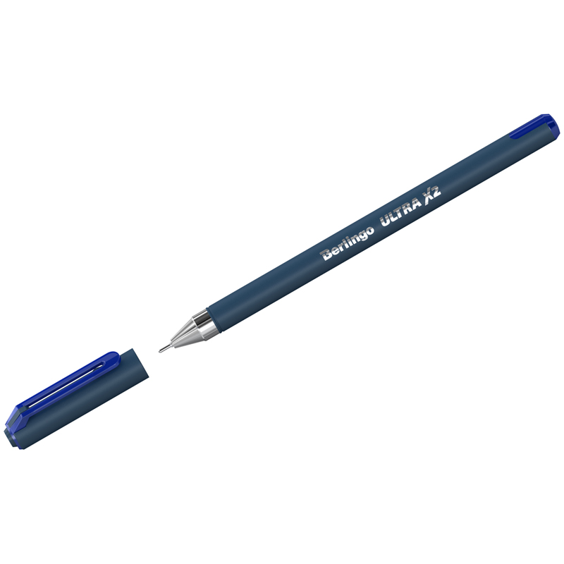 Ручка шариковая Berlingo "Ultra X2" 0,7 мм, синяя, игольчатый стержень