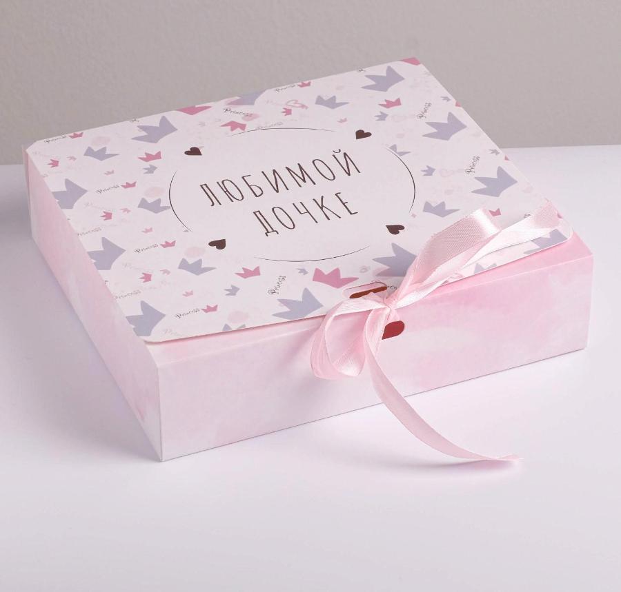Коробка подарочная складная «Любимой дочке», 20×18×5 см