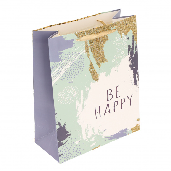Пакет подарочный 26х32х12 см "Be Happy"