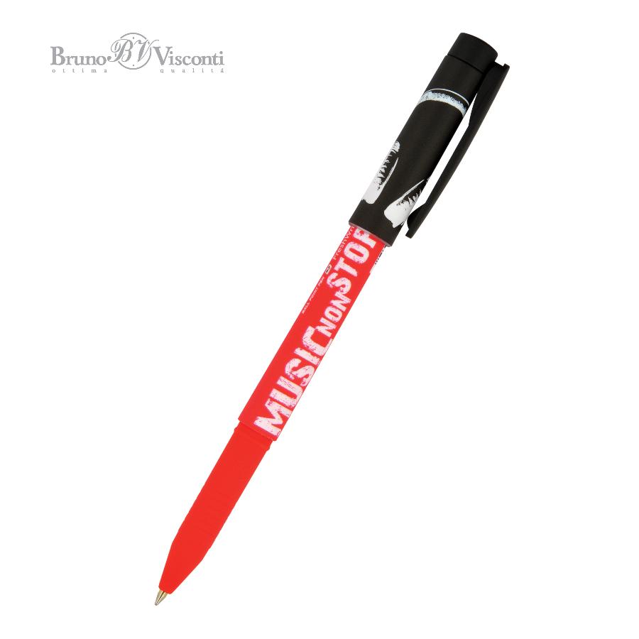 Ручка шариковая Bruno Visconti FreshWrite "Music red"  0,7 мм, синяя 