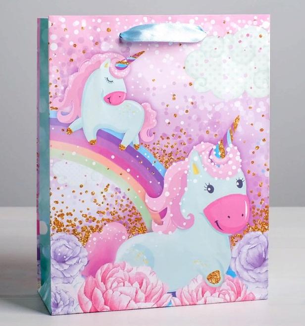 Пакет подарочный 23×27×8 см "Розовые мечты"