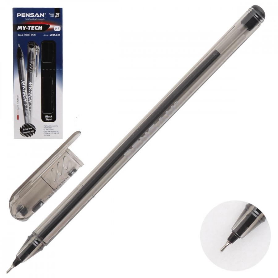 Ручка шариковая Pensan MY-TECH, 0,7 мм, черная