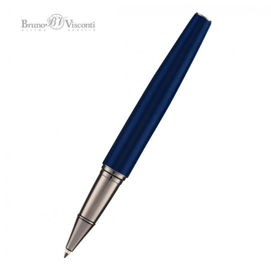 Ручка шариковая Bruno Visconti Р "SORRENTO" роллер в футляре 0,7 мм, синяя, синий корпус, черн футл
