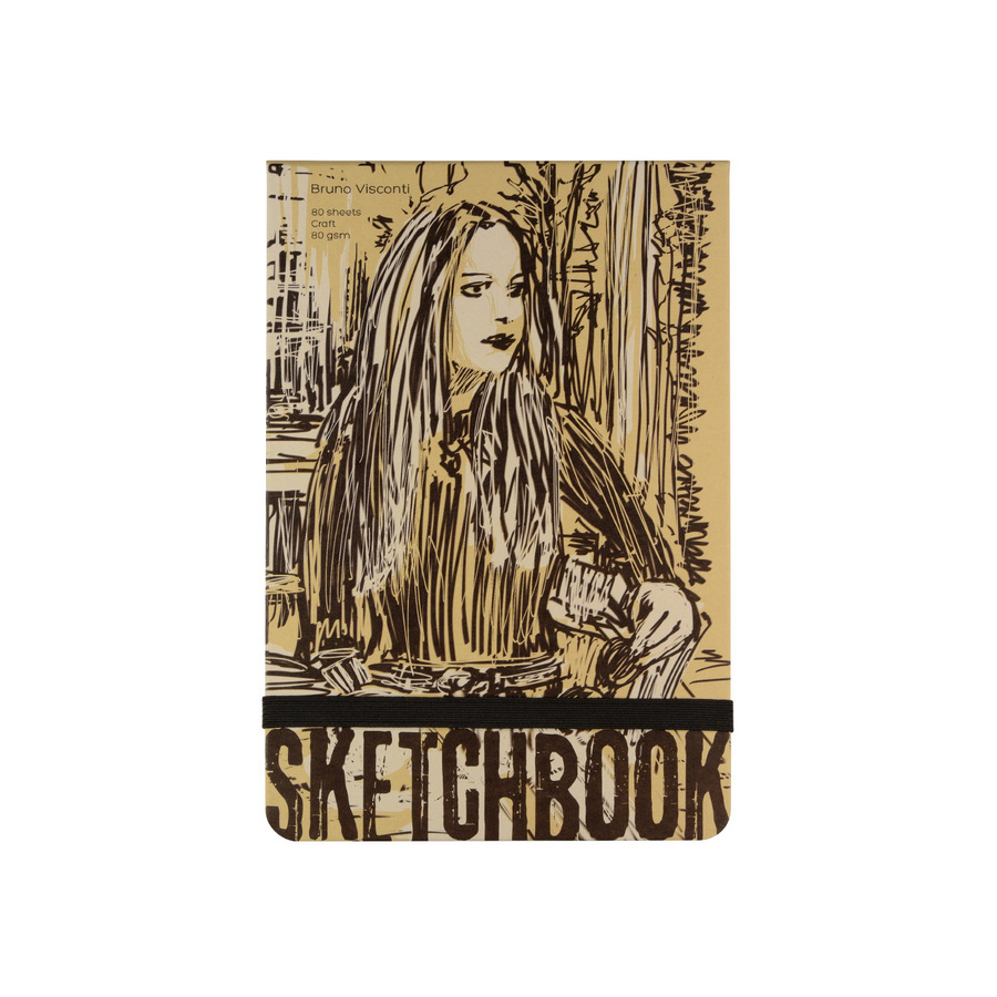 Скетчбук А5 80 л "Sketchbook" крафт, твердая обложка