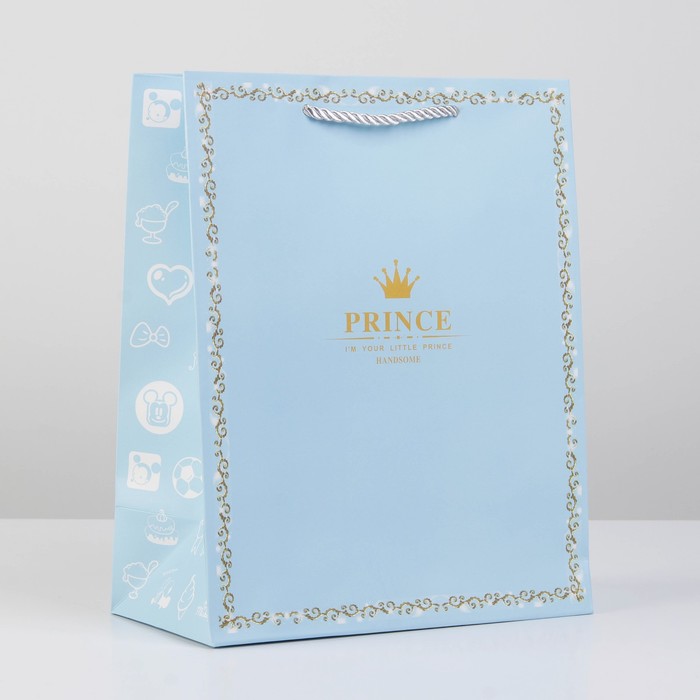 Пакет подарочный 20 х 15 х 7 см «Прекрасный принц»