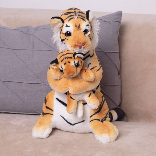 Игрушка мягкая "Тигр с детенышем", 30 см, 