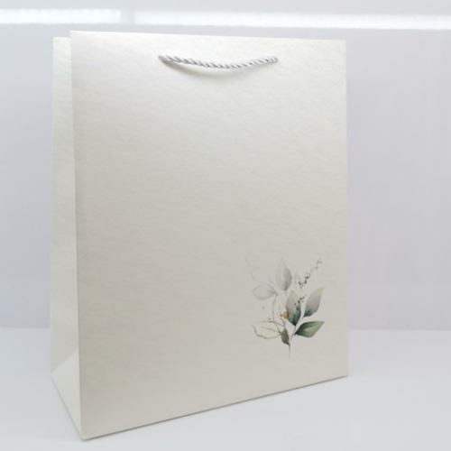 Пакет подарочный 18х23х10 см "Лаконичные цветы" с матовой ламинацей