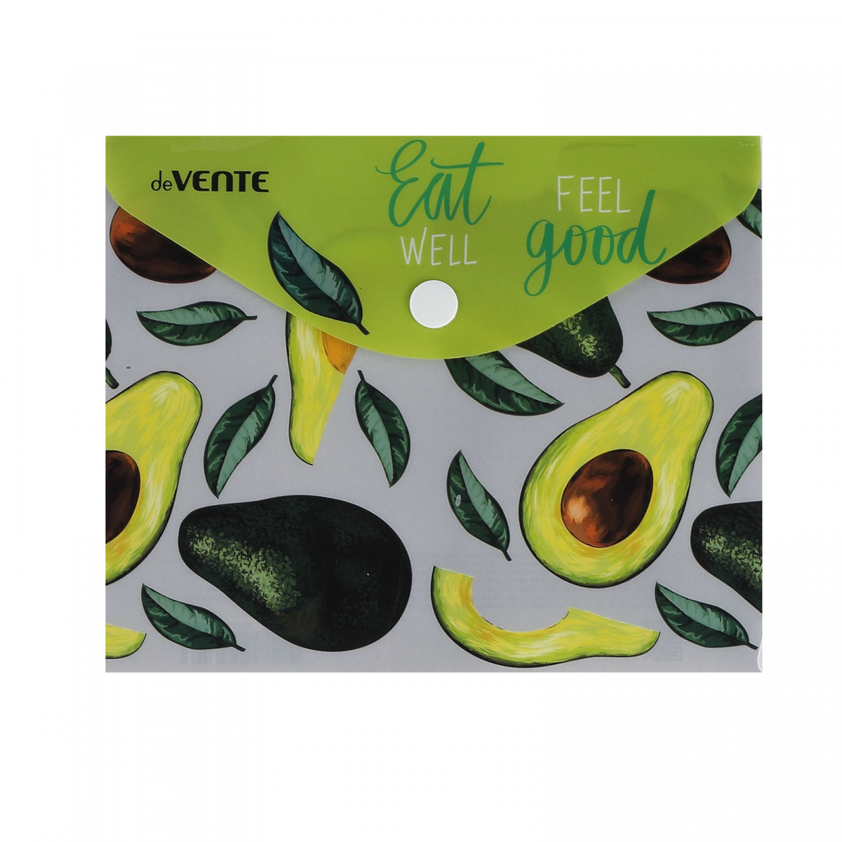 Папка-конверт на кнопке А6 deVENTE "Eat avocado"