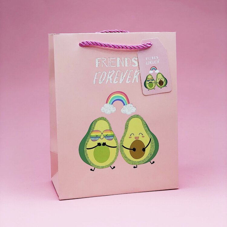Пакет подарочный "Love avocado", pink