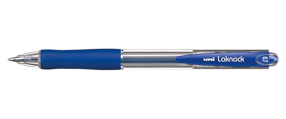 Ручка шариковая автоматическая UNI "Laknock" 0,7 мм, на масляной основе, синяя