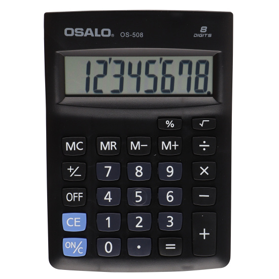 Калькулятор "OSALO OS-508" 8 разрядный, настольный, черный