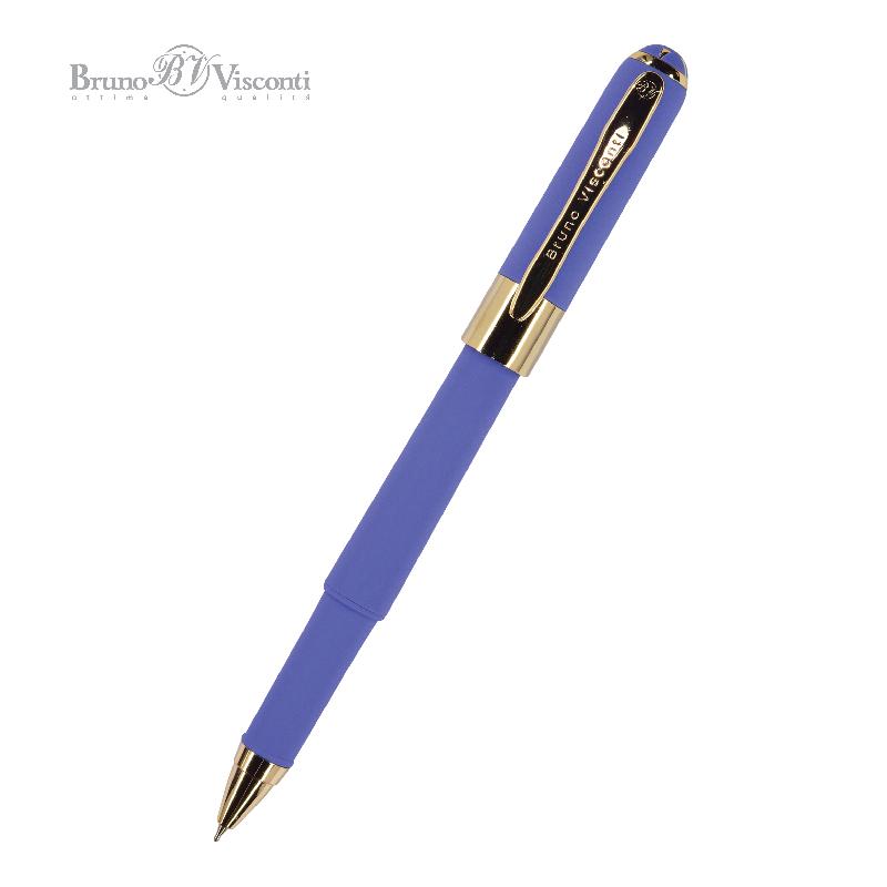 Ручка шариковая Bruno Visconti "MONACO" 0,5 мм синяя, лиловый корпус