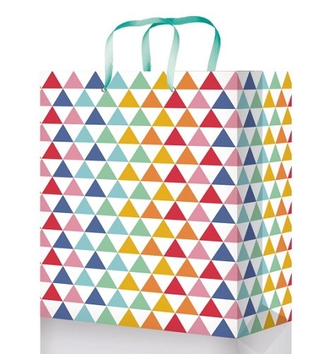 Пакет подарочный 14x20x6.5 см "Яркие треугольники"