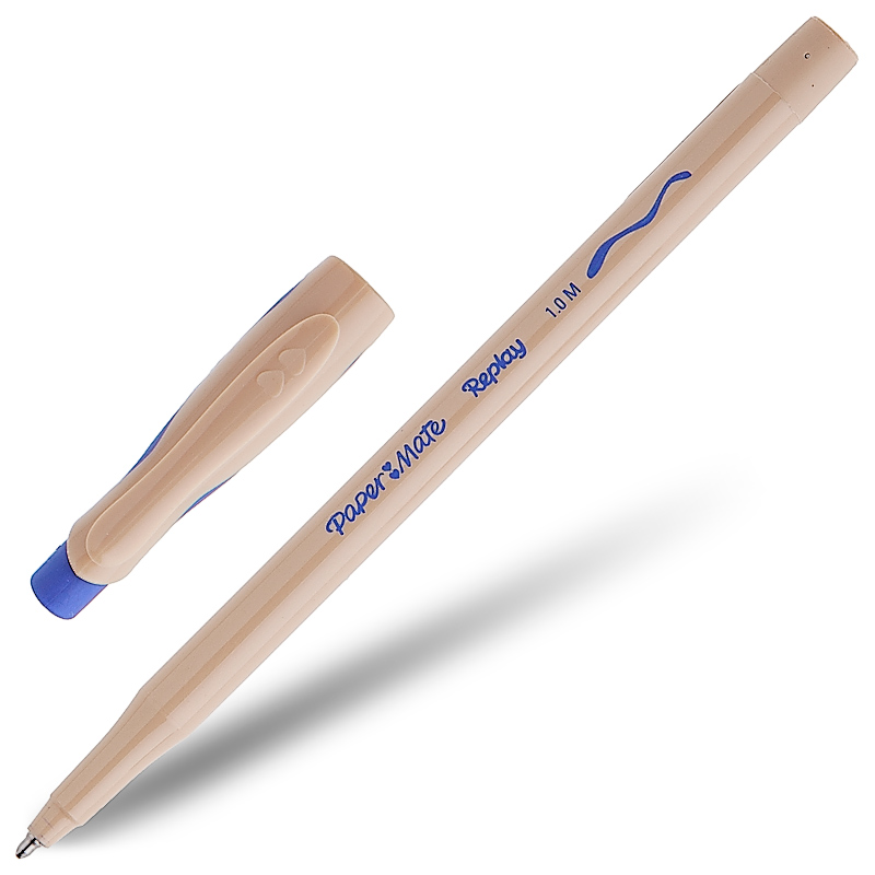 Ручка шариковая Paper Mate "Replay" пиши-стирай, синяя