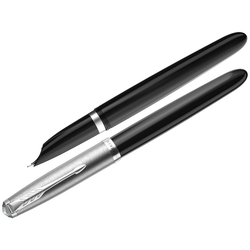 Ручка перьевая Parker "51 Black CT" черная
