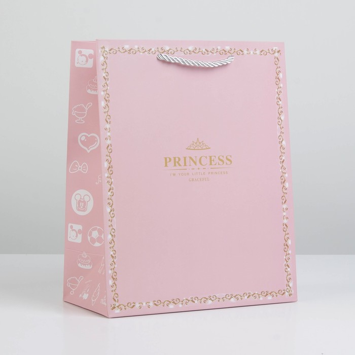 Пакет подарочный 33 х 26 х 10 см «Нежная принцесса»