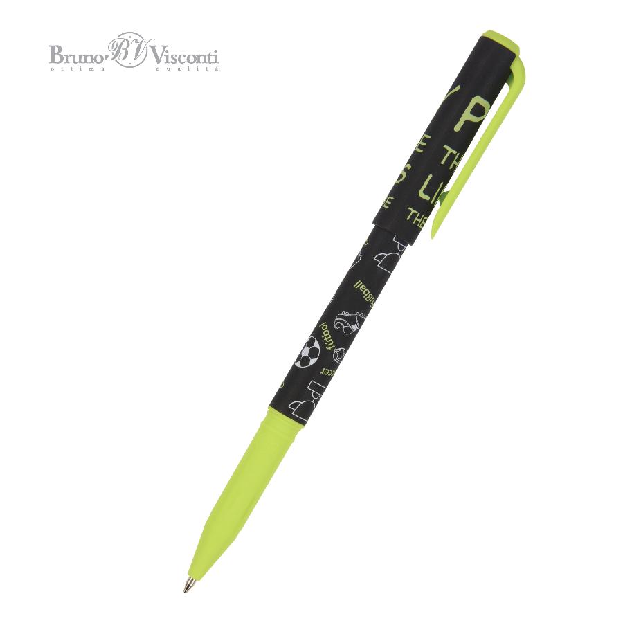 Ручка шариковая Bruno Visconti PrimeWrite "Футбол. Паттерн"  0,7 мм, синяя 